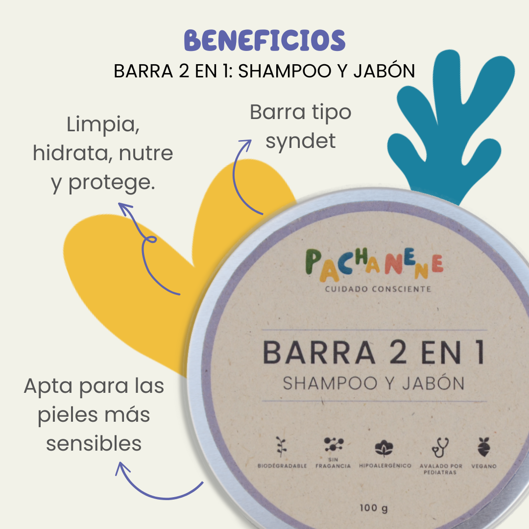 Barra 2 en 1 Shampoo y jabón (100 g)