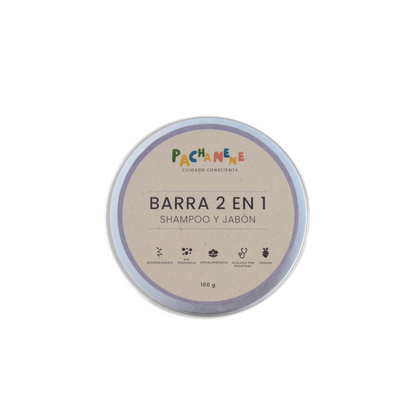 Barra 2 en 1 Shampoo y jabón (100 g)